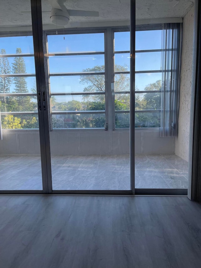 entryway featuring hardwood / wood-style flooring and a wealth of natural light