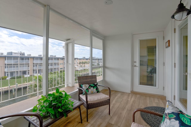 view of sunroom