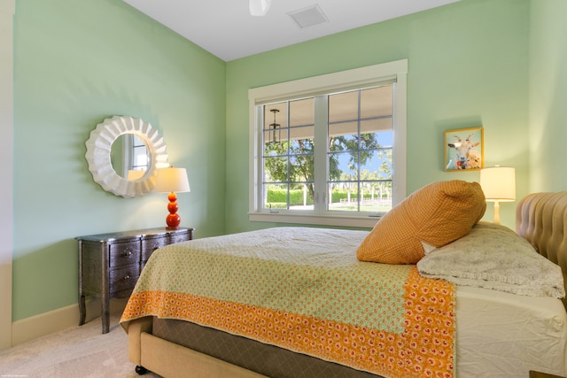 view of carpeted bedroom