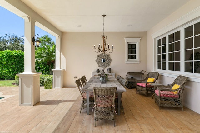 view of patio featuring a deck