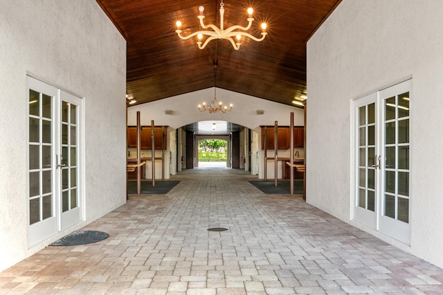 interior space featuring french doors