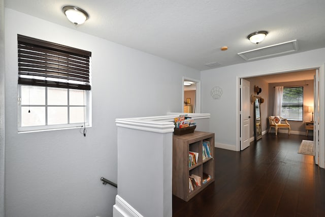 hall featuring dark hardwood / wood-style flooring