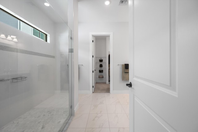 bathroom with walk in shower