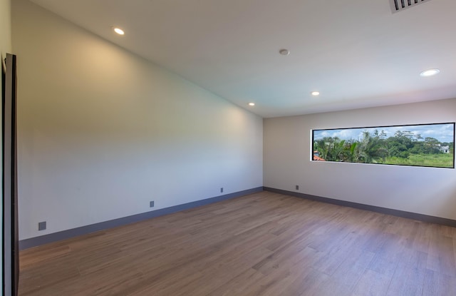 empty room featuring light wood-type flooring