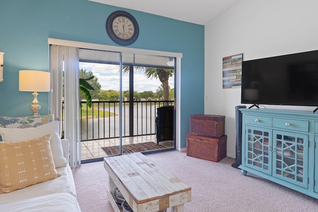 view of carpeted living room