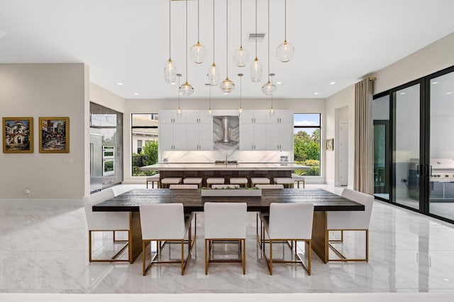 view of dining area