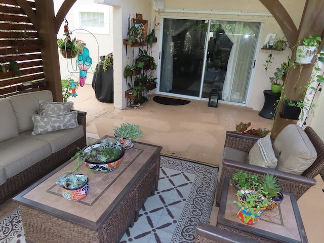 view of patio / terrace featuring an outdoor hangout area