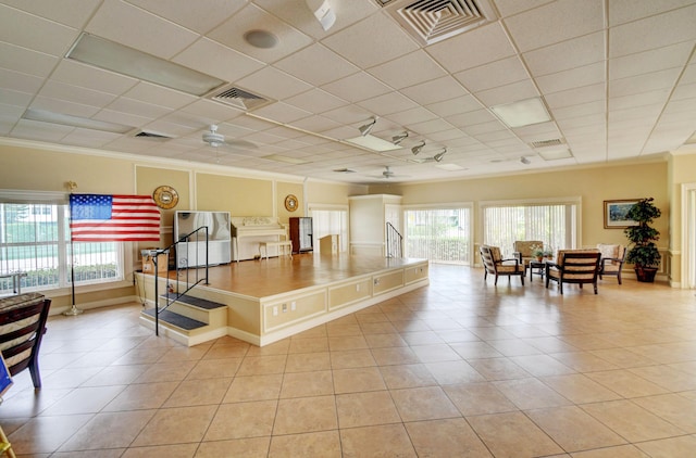 2721 SW 15th St Unit 203, Delray Beach, FL 33445 - community lobby featuring crown molding and a paneled ceiling