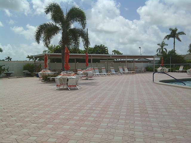 view of patio / terrace with a community pool