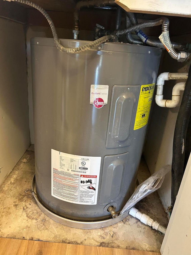 utilities featuring electric water heater