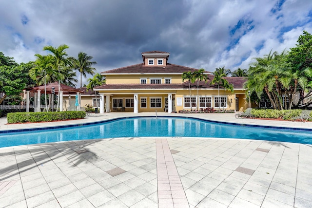 view of pool with a patio area