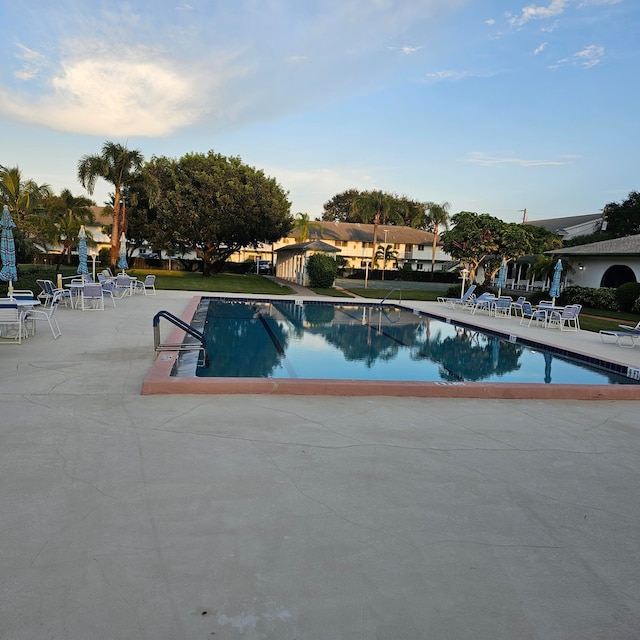 view of pool with a patio