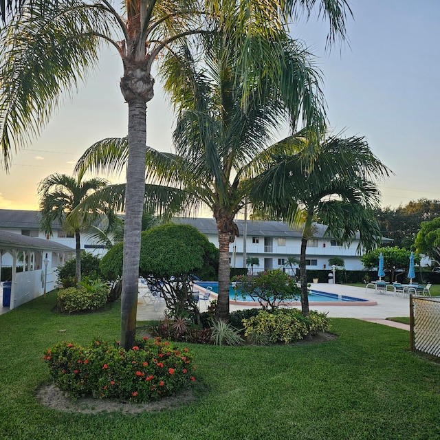 exterior space with a community pool