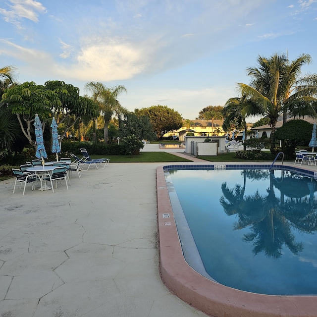 view of pool with a patio area