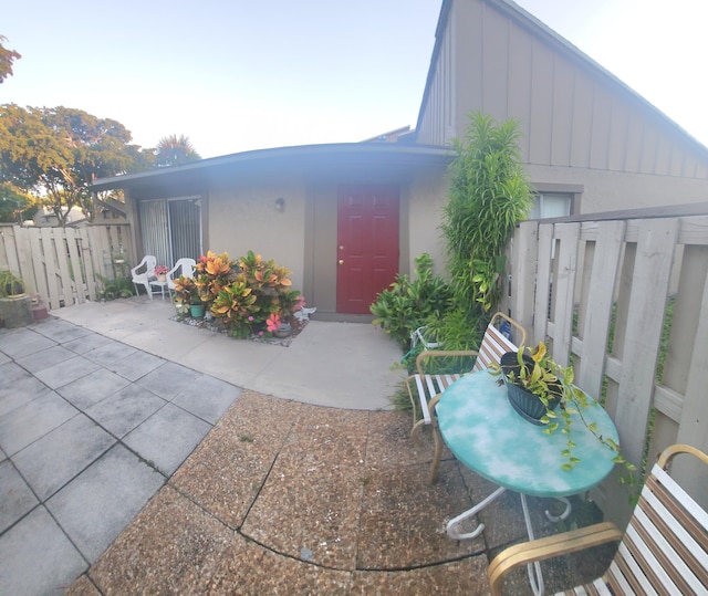 view of outdoor structure featuring fence