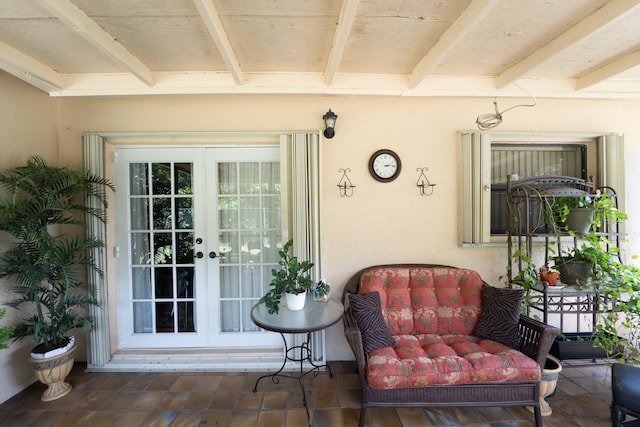 exterior space with french doors