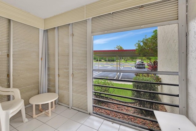 view of sunroom