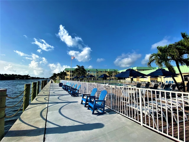 view of property's community featuring a water view