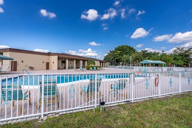 view of pool featuring a patio area