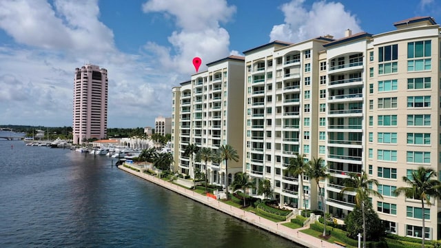 view of property featuring a water view