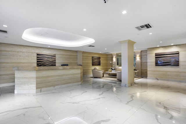 lobby with visible vents