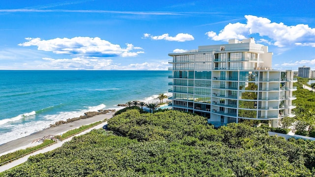 property view of water with a view of the beach