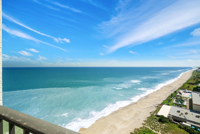 water view with a view of the beach