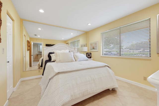 view of tiled bedroom