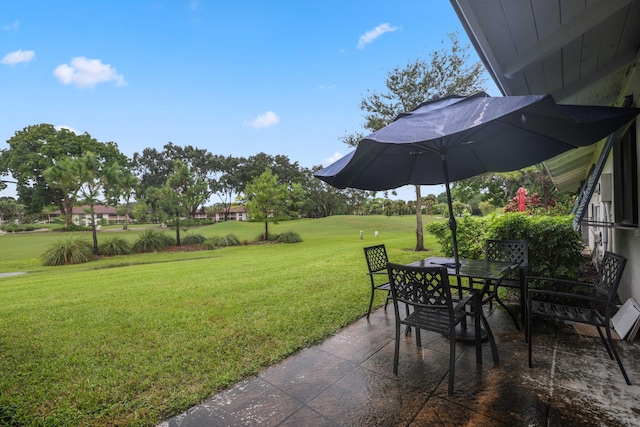 view of yard with a patio