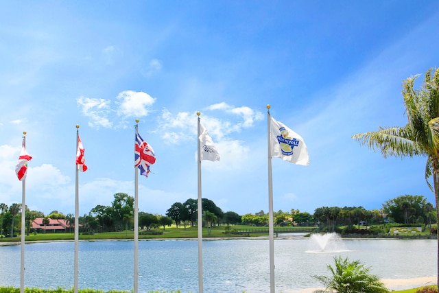 view of water feature