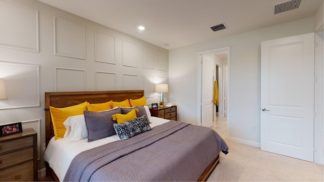 view of carpeted bedroom