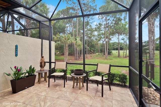 view of sunroom