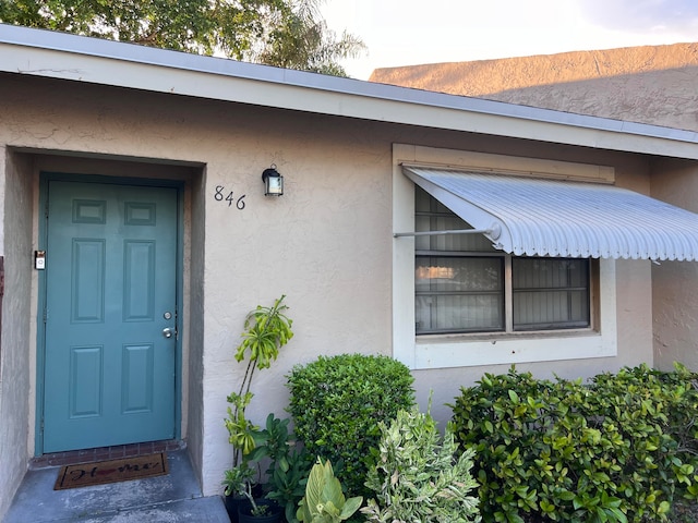 view of doorway to property