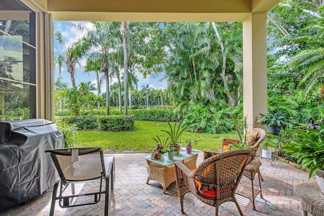 view of patio / terrace with grilling area