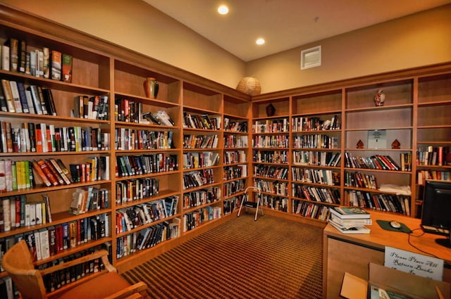 interior space featuring carpet floors