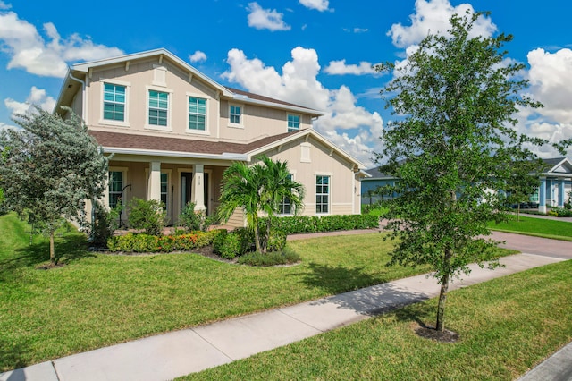 view of front of house with a front yard