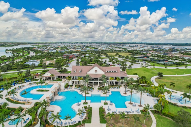 birds eye view of property