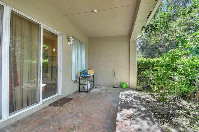 view of patio with a grill