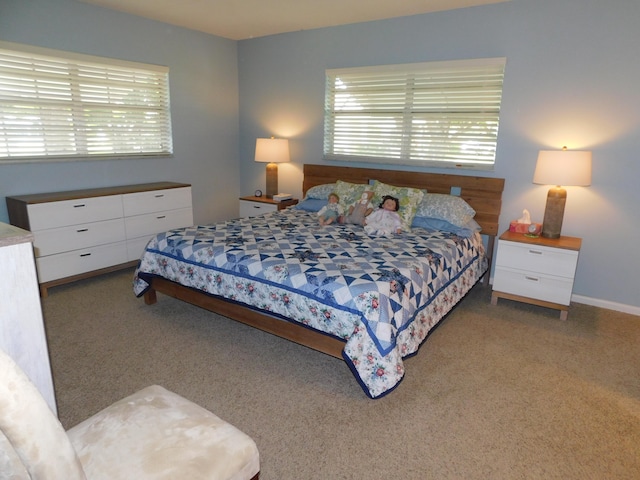 view of carpeted bedroom