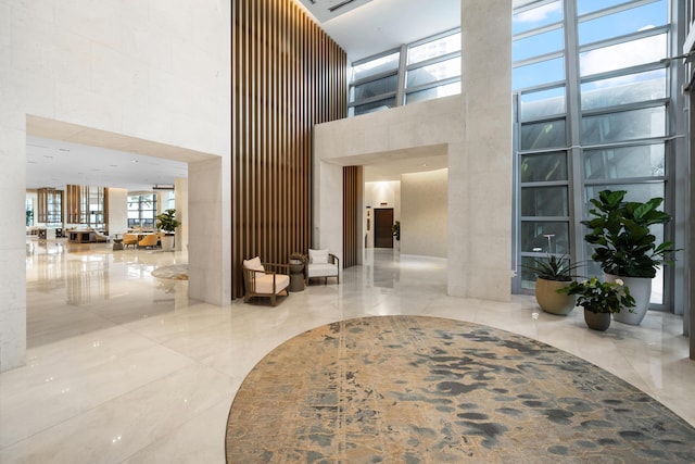 3100 N Ocean Dr Unit H-1508, Singer Island, FL 33404 - lobby with a high ceiling