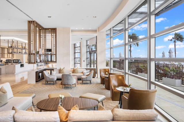 3100 N Ocean Dr Unit H-1508, Singer Island, FL 33404 - community lobby featuring a high ceiling