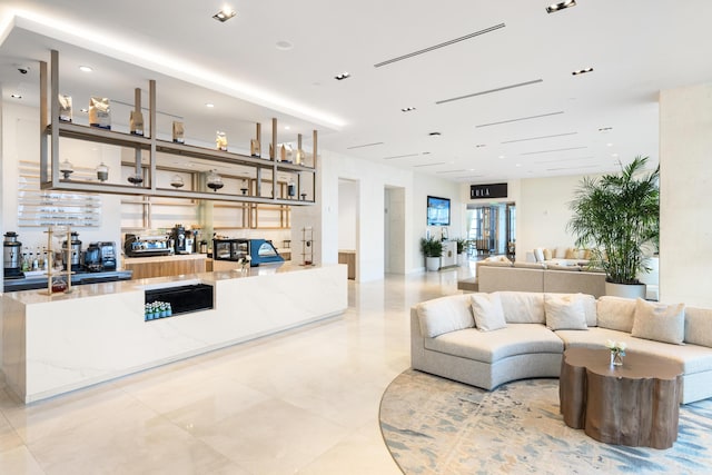 3100 N Ocean Dr Unit H-1508, Singer Island, FL 33404 - living room featuring recessed lighting