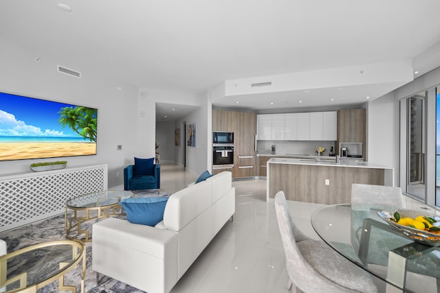 3100 N Ocean Dr Unit H-1508, Singer Island, FL 33404 - living room featuring recessed lighting