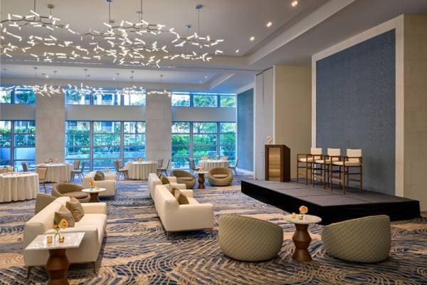 3100 N Ocean Dr Unit H-1508, Singer Island, FL 33404 - building lobby with a high ceiling and recessed lighting