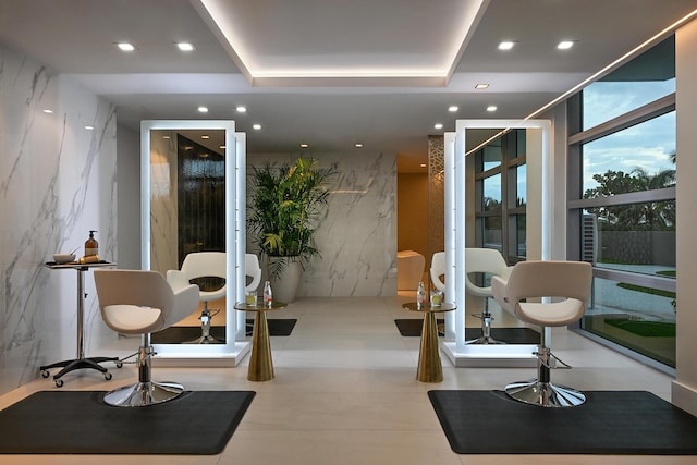3100 N Ocean Dr Unit H-1508, Singer Island, FL 33404 - lobby featuring recessed lighting and a wall of windows
