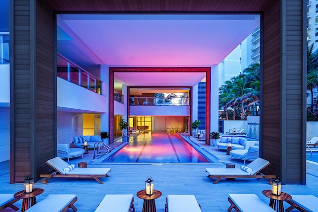 3100 N Ocean Dr Unit H-1508, Singer Island, FL 33404 - view of patio with an outdoor hangout area and a deck