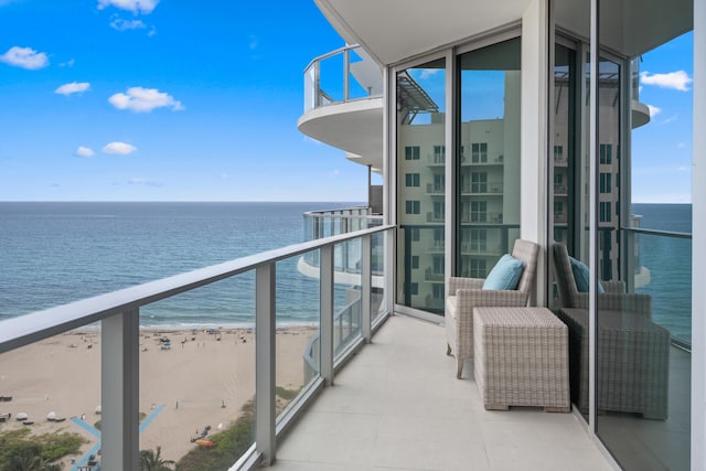 3100 N Ocean Dr Unit H-1508, Singer Island, FL 33404 - balcony with view of water and beach