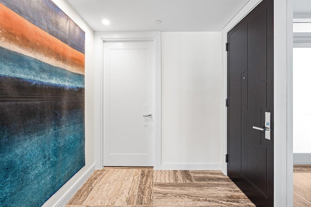 interior space featuring wood-type flooring