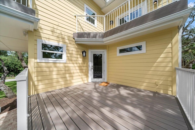 view of wooden deck