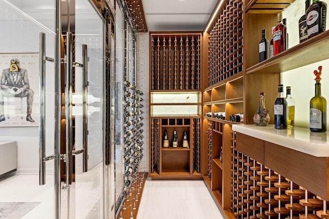 view of wine room